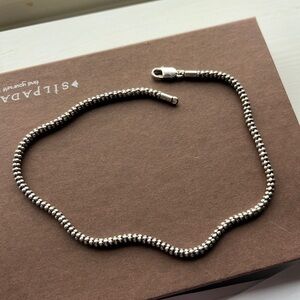 Elegant Silpada Silver necklace length measures 16.5